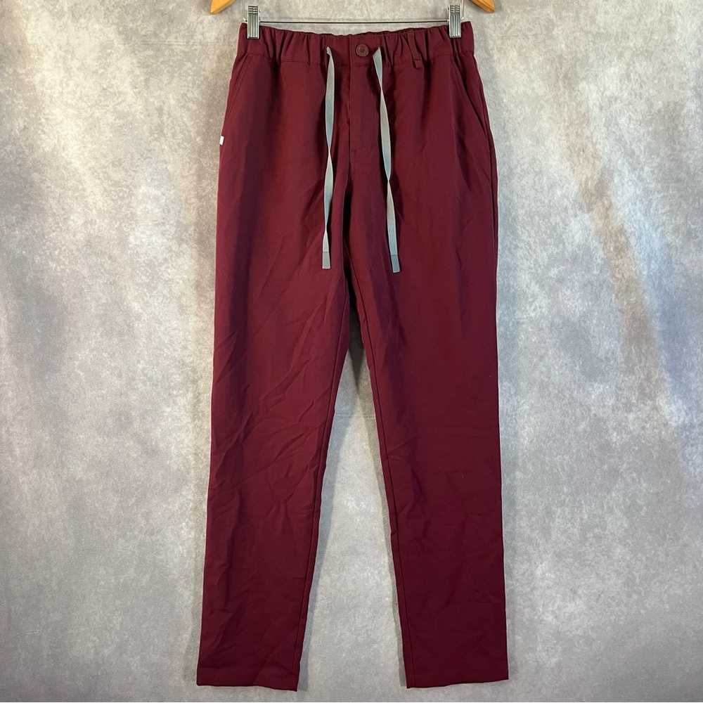 Figs Scrub Pants Women Small S Maroon Burgundy Technical Collection RN 142256